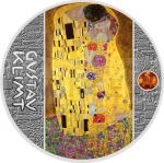 Drahokamy a krystaly 2018 - Niue 1 NZD Gustav Klimt - The Kiss - proof