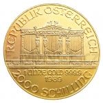 Investice 1989 - Rakousko 2000 ATS Prvn ronk zlat mince Wiener Philharmoniker 1 oz