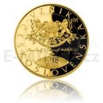 esk zlat mince 2018 - 10000 K Vznik eskoslovenska - proof