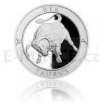 Zodiac Signs Silver Medal Sign of Zodiac - Taurus - Proof