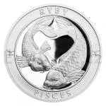Zodiac Signs Silver Medal Sign of Zodiac - Pisces - Proof