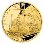 esk mincovna 2021 Zlat pluncov medaile Parn lokomotiva koda 498 Albatros - proof