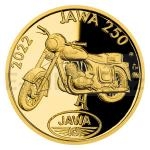 esk mincovna 2022 Zlat pluncov medaile Motocykl JAWA 250 - proof, . 11