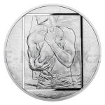 Arts and Culture Silver Five-ounce Medal Jan Saudek - Life - Reverse Proof