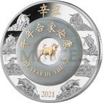 Drky 2021 - Laos 2000 KIP Lunrn Rok Buvola s Nefritem / Year of the Ox with Jade - proof