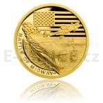 Militria 2017 - Niue 5 NZD Zlat mince Vlen rok 1942 - Bitva u Midway - proof