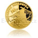 esk mincovna 2018 Zlat mince Pohdky z mechu a kaprad - Paezov chaloupka - proof