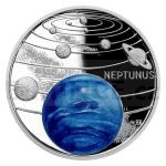 Astronomie a vesmr 2021 - Niue 1 NZD Stbrn mince Slunen soustava - Neptun - proof