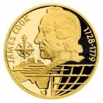 esko a Slovensko 2020 - Niue 10 NZD Zlat tvrtuncov mince Na vlnch - James Cook - proof