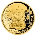 Niue 2020 - Niue 10 NZD Zlat tvrtuncov mince Na vlnch - Vasco da Gama - proof