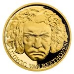 Zlato 2020 - Niue 25 NZD Zlat pluncov mince Ludwig van Beethoven - proof