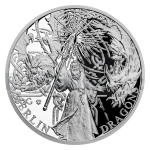 esk mincovna 2021 2021 - Niue 1 NZD Stbrn mince Legenda o krli Artuovi - Merlin a draci - proof