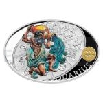 Drky 2021 - Niue 1 NZD Stbrn mince Znamen zvrokruhu - Vodn / Aquarius - Proof