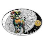 Zvrokruh - Zodiak 2021 - Niue 1 NZD Stbrn mince Znamen zvrokruhu - Beran / Aries  - proof