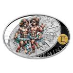 Niue 2021 - Niue 1 NZD Stbrn mince Znamen zvrokruhu - Blenci / Gemini - proof