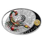 Niue 2021 - Niue 1 NZD Stbrn mince Znamen zvrokruhu - tr / Scorpio - proof