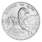 Stbro 1 oz (unce) 2021 - Niue 2 NZD Stbrn uncov investin mince Orel / Orol - b.k. 
