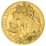 Zlat mince 2021 - Niue 80000 NZD Zlat desetikilogramov investin mince esk lev s hologramem - b.k.