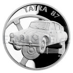 Dopravn prostedky 2022 - Niue 1 NZD Stbrn mince Na kolech - Osobn automobil Tatra 87 - proof