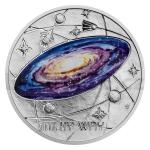Astronomie a vesmr 2022 - Niue 1 NZD Stbrn mince Mln drha - Milky Way - proof