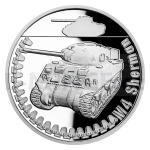 Stbro 2022 - Niue 1 NZD Stbrn mince Obrnn technika - M4 Sherman - proof