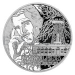 Nikola Tesla 2023 - Niue 1 NZD Stbrn mince Nikola Tesla - Bezdrtov komunikace - proof