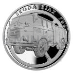 Dopravn prostedky 2023 - Niue 1 NZD Stbrn mince Na kolech - Nkladn automobil koda LIAZ 706 - proof