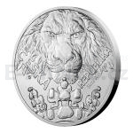 Stbro 5 oz (155 g) 2023 - Niue 10 NZD Stbrn ptiuncov investin mince esk lev - b.k.
