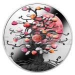 Pro eny 2022 - Niue 1 NZD Stbrn mince - Strom tst (Coral) / The Tree of luck (Coral) - proof