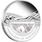Gemstones and Crystals 2011 - Australia 1 $ - Treasures of Australia - Pearls 1oz Silver Proof Locket Coin