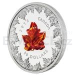 Drky 2016 - Kanada 50 $ Murano Maple Leaf: Autumn Radiance - proof