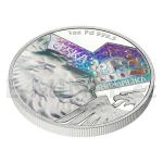 Pro business partnery 2023 - Niue 50 NZD Palladiov uncov mince esk lev s hologramem - proof