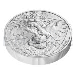 Investice 2024 - Niue 5 NZD Stbrn dvouuncov investin mince esk lev - b.k.