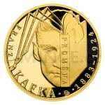 Zahrani 2023 - Niue 25 NZD Zlat pluncov mince Franz Kafka - proof