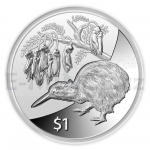 Zahrani 2012 - Nov Zland 1 $ - Kiwi Treasures Silver Coin - Proof