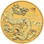 Zlat mince 2024 - Austrlie 25 AUD Year of the Dragon 1/4 oz Au 999,9 (Rok Draka)