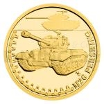 Dopravn prostedky 2024 - Niue 5 NZD Zlat mince Obrnn technika - M26 Pershing - proof