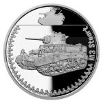 esko a Slovensko 2023 - Niue 1 NZD Stbrn mince Obrnn technika - M3 Stuart - proof