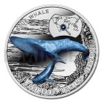 Ohroen zvec druhy 2015 - Niue 1 NZD - Plejtvk Obrovsk (Blue Whale) - proof