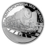 Dopravn prostedky 2023 - Niue 1 NZD Stbrn mince Na kolech - Parn lokomotiva 387.0 Mikdo - proof
