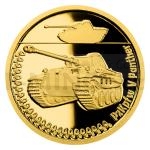 esko a Slovensko 2023 - Niue 5 NZD Zlat mince Obrnn technika - PzKpfw V Panther - proof
