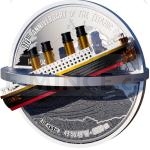 Inovativn uniktn koncepty 2022 - Niue 5 NZD - Potopen Titaniku / Sinking of Titanic 2 oz 3D - proof