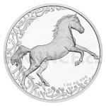 Stbro 1 oz (unce) 2024 - Niue 2 NZD Stbrn 1 oz mince Treasures of the Gulf - The Horse - proof