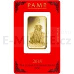 Zlato 31,1 g (1 oz) Zlat slitek 1 Oz (31,1 g) PAMP Lunar Dog / Rok psa