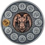 Drky 2020 - Niue 1 $ Zodiac Signs - Capricorn / Zvrokruh - Kozoroh - patina