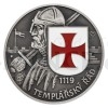 Silver Medal Knightly Orders - The Knights Templar - Antique Finish (Obr. 0)