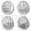 2020 - Niue 1 NZD Sada ty stbrnch minc Katedrla Notre-Dame v Pai - proof (Obr. 5)