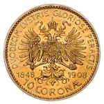 Historick mince 10 Korun 1848 - 1908