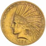 Indian Head $10 (1907 - 1933) 1932 - USA 10 $ Indian Head