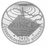Slovensk stbrn mince 2023 - Slovensko 10  100. vroie zaiatku pravidelnho vysielania s. rozhlasu - proof
